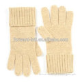 High quality solid color five fingers cashmere knitted glove